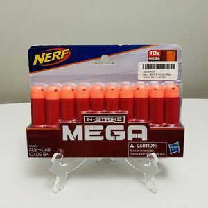 NERF Mega Series Dart 10 Pack Official N-Strike Elite Refill Pack Red A4368